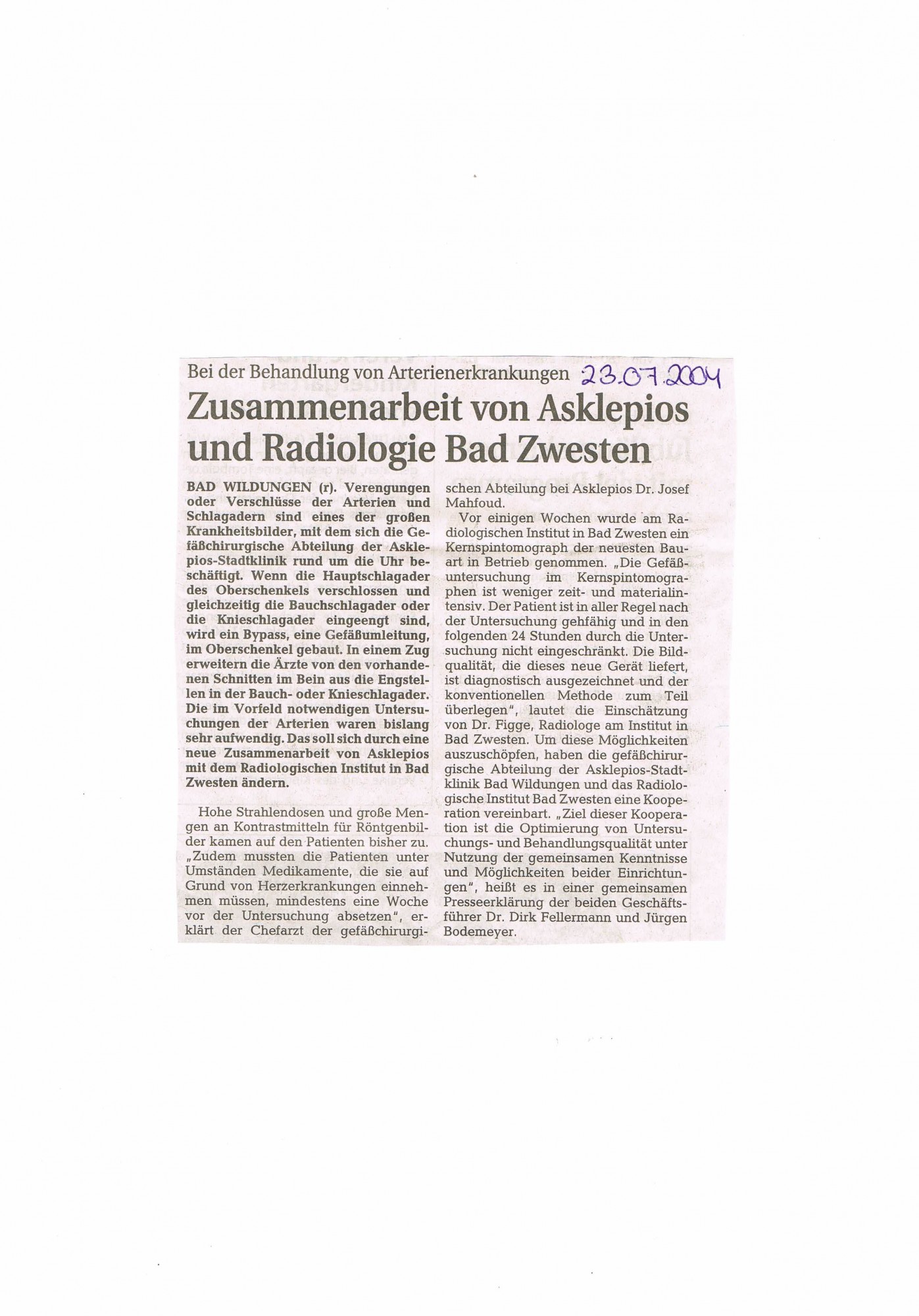 2004-07-23 Zusammenarbeit von Asklepios und Radiologie Bad Zwesten-001